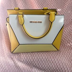 Yellow Colorblock Michael Kors Handbag